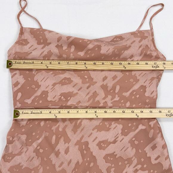 Anthropologie Hutch Women's Kinsey Burnout Midi Slip Dress Size 12 Blush - Picture 14 of 16